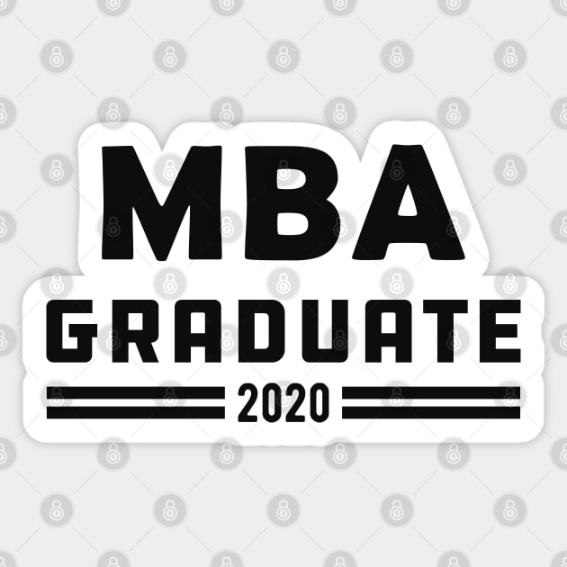 MBA Graduate 2020 Sticker by KC Happy Shop